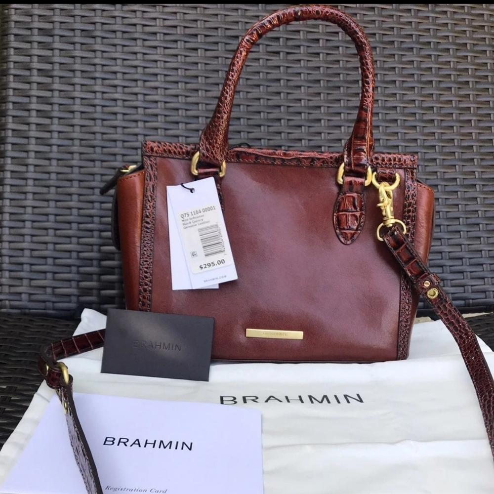 Moving Sale: New Brahmin Schooner satchel